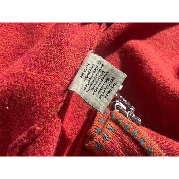 Vintage Neve Designs Zip Cardigan Sweater‎ Sz M Wool Blend Paisley Floral Design - Picture 6 of 14